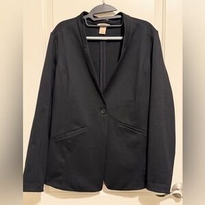 Duluth Trading Co Women's Classic Black Stretch Blazer, unlined, size 12